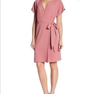 Bobeau mauve wrap dress